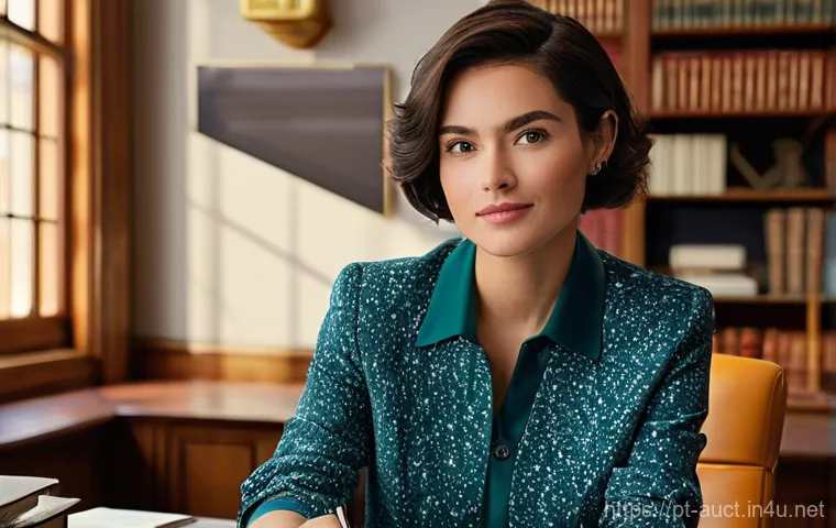 경매사 시험 자료 찾는 방법 - **Prompt 1: The Aspiring Auctioneer's Study.**
"A young, determined woman with short, neatly sty...