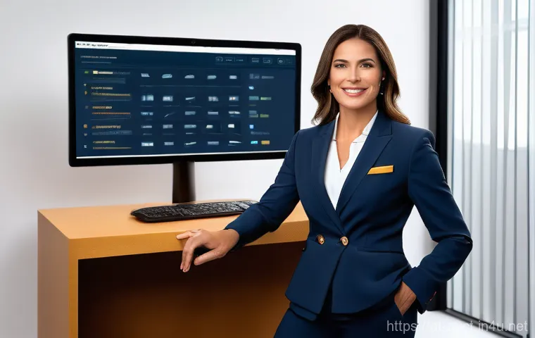 경매사 관련 세미나와 강의 정보 - A professional Brazilian female auctioneer, in her mid-30s, with a confident and engaging expression...