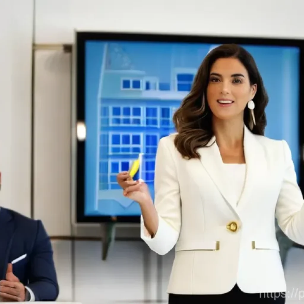 경매사 관련 학습 플랫폼 비교 - **Prompt:** A diverse, charismatic female auctioneer, dressed in smart business attire (blouse and t...