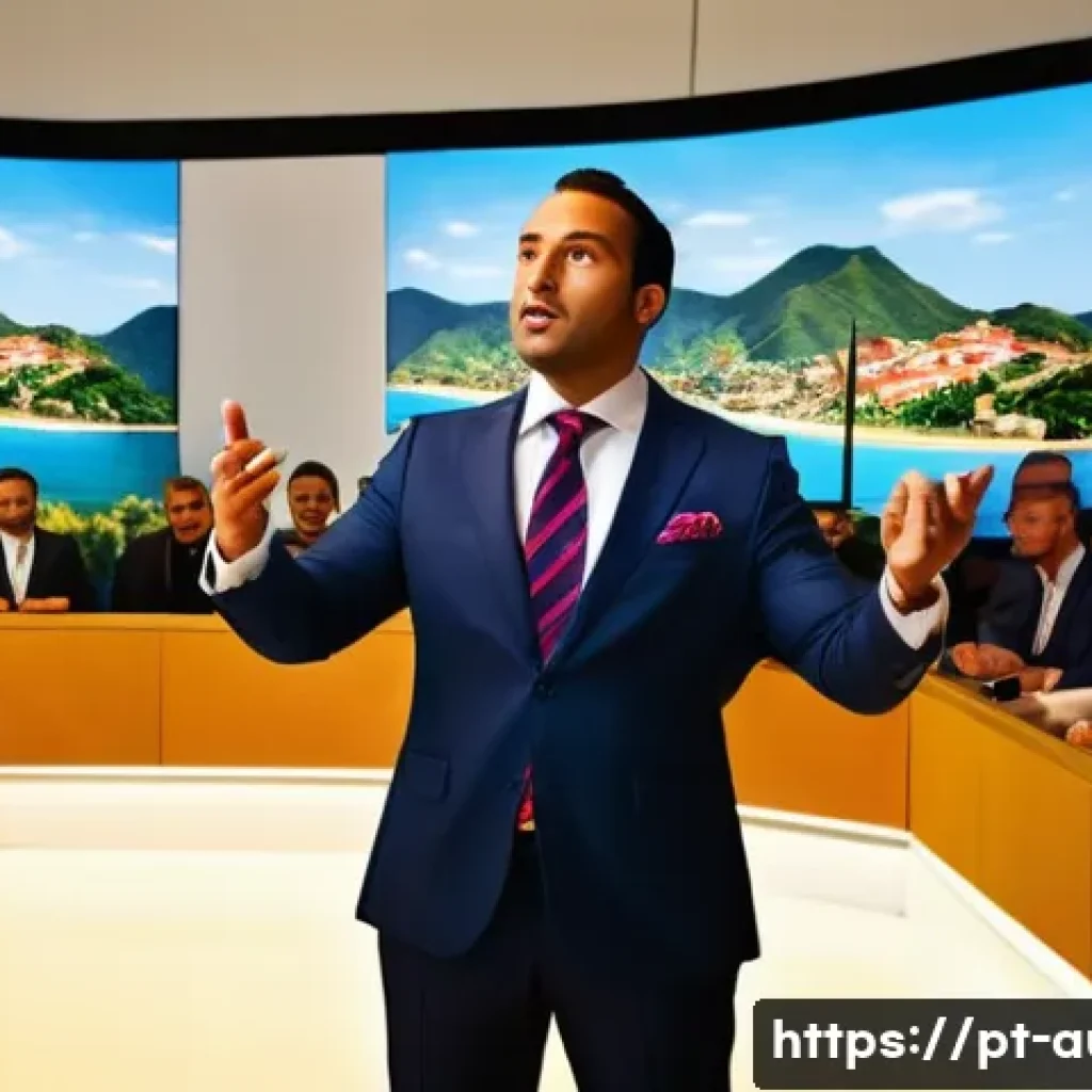 경매사 자격증의 활용도와 중요성 - A professional auctioneer in a modern auction house in Brazil, wearing a smart suit and tie, confide...