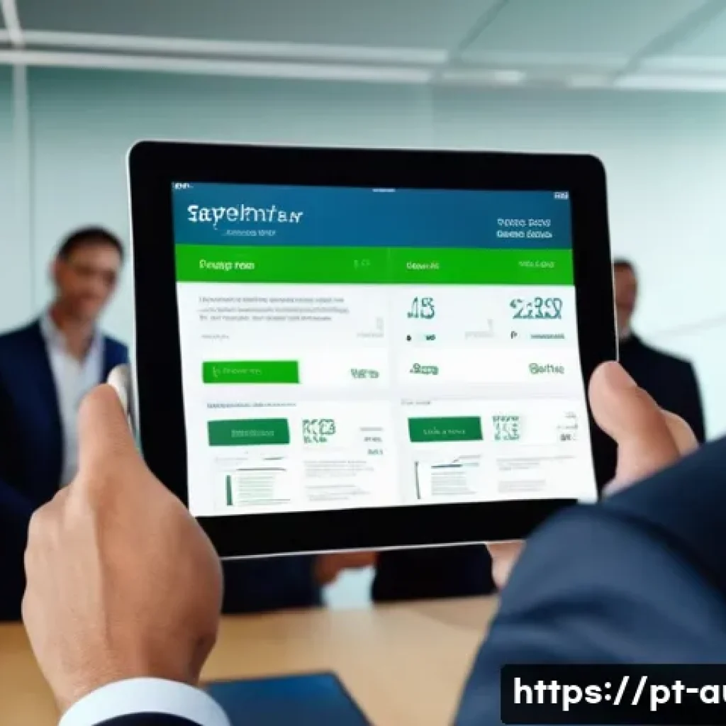 경매사 실무에서 자주 겪는 문제와 해결책 - A modern auction room scene showing a professional auctioneer using a sleek digital platform on a ta...