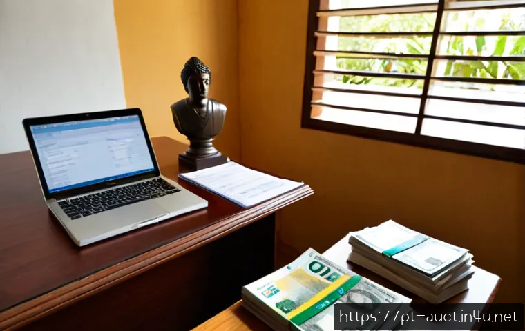 Home 17 경매사 시험 준비 관련 유용한 참고 사이트 - Photorealistic home study scene in Brazil for an auctioneer certification exam, focused adult learne...