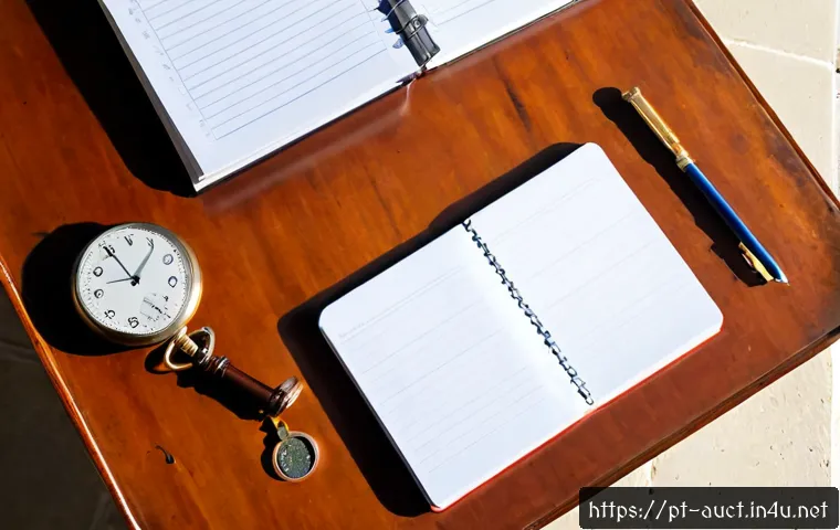 Home 17 경매사 자격증 시험 과목별 학습법 - Photorealistic overhead study desk in Portugal, organized preparation for an auctioneer certificatio...